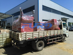 福瑞得機械手扶雙輪壓路機，座駕壓路機正式裝車發(fā)往客戶所在地